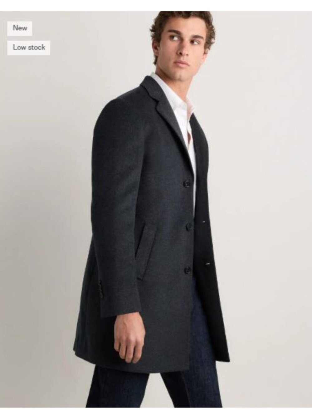 NEW $550 Luxe Quince sz XL BLACK 100% Mongolian Cashmere Overcoat Coat